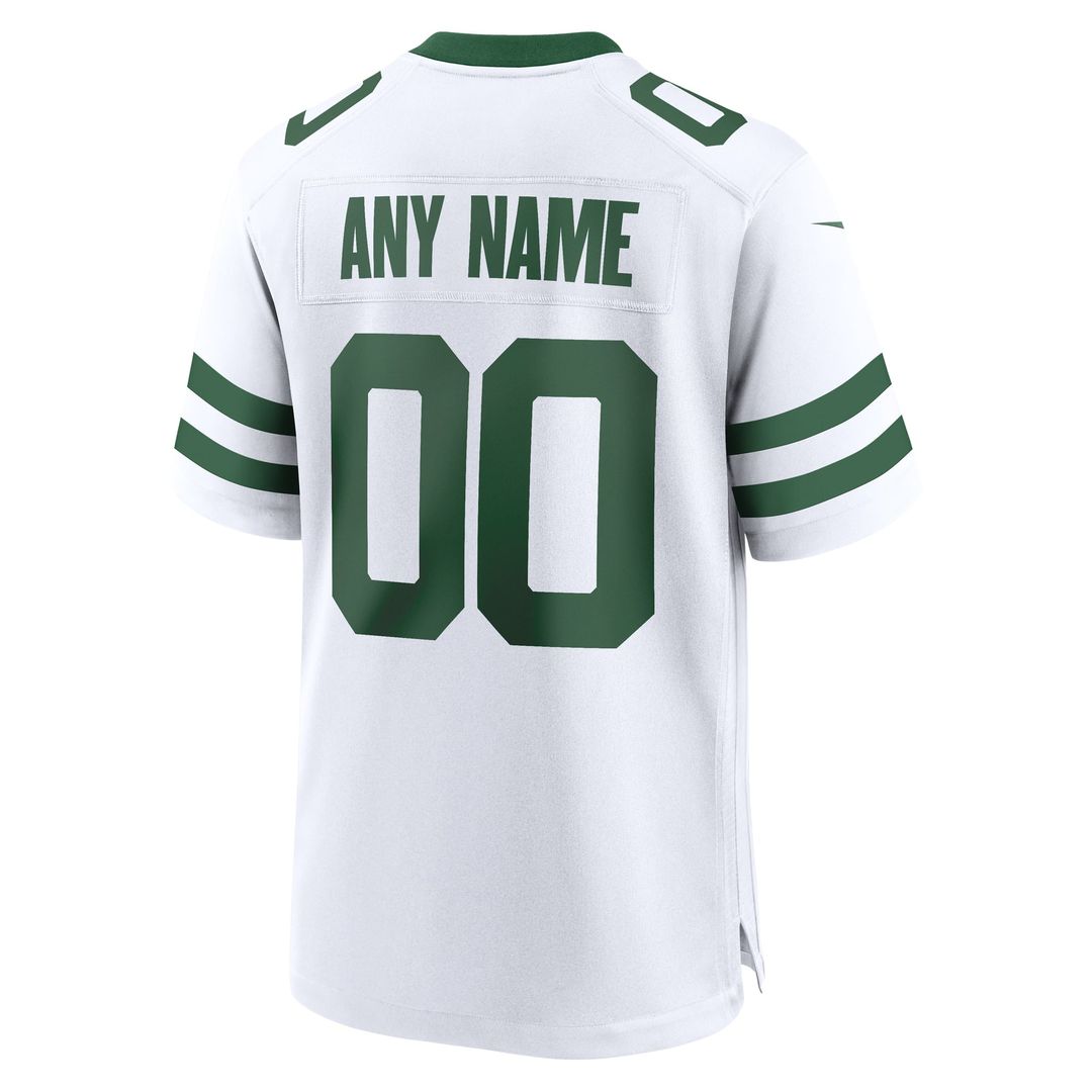 New York Jets Nike Legacy White Custom Jersey