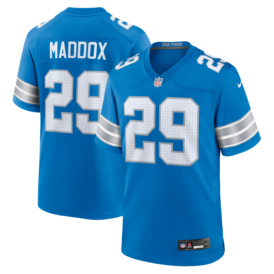 Detroit Lions Avonte Maddox Nike Blue Game Jersey