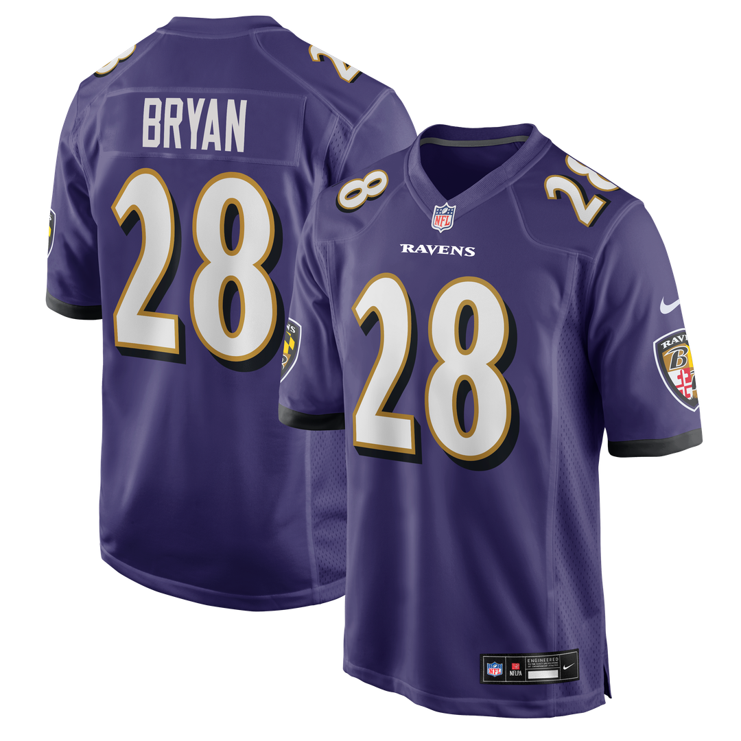 Baltimore Ravens Taven Bryan Nike Purple Game Jersey
