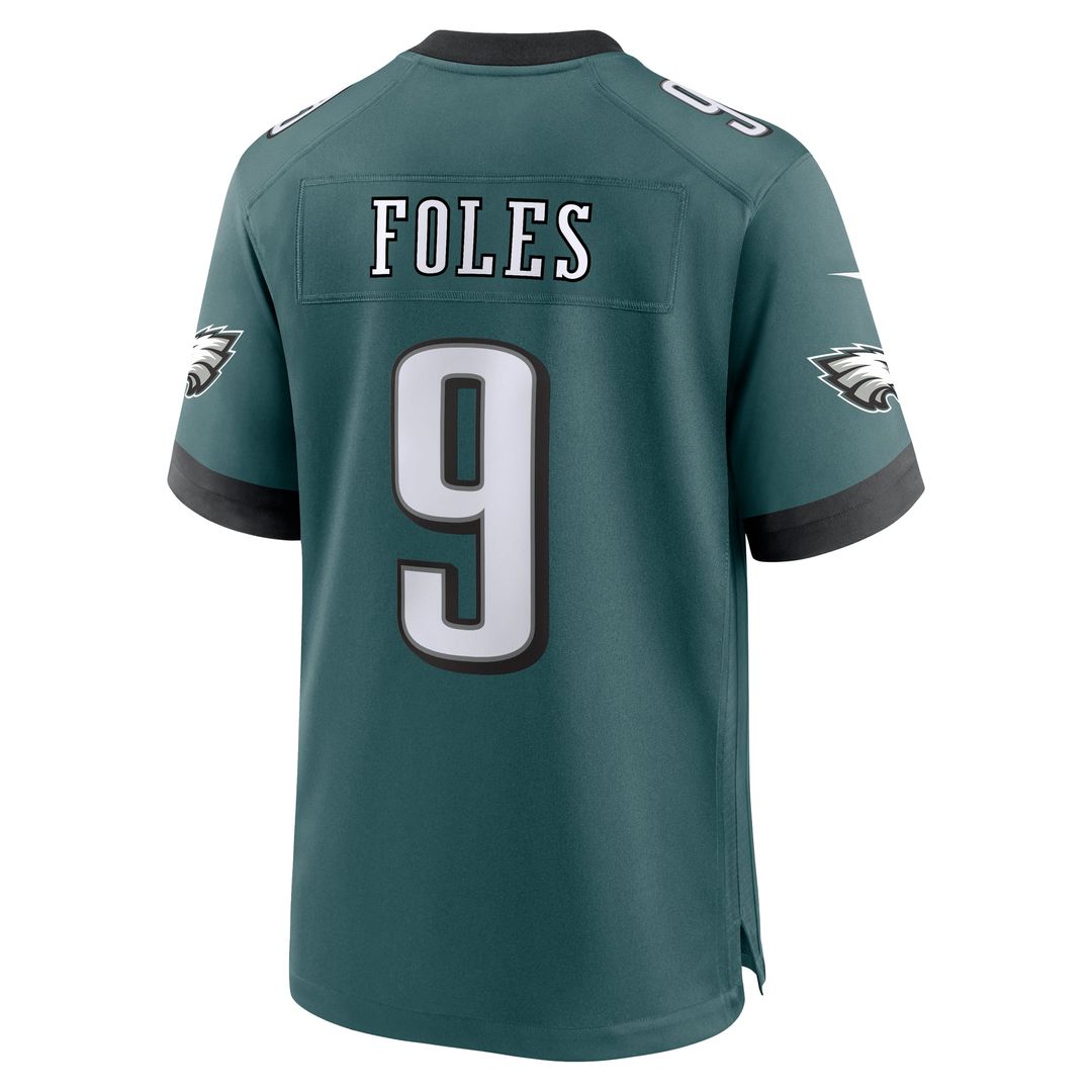 Philadelphia Eagles Nick Foles Nike Midnight Green Team Retired Game Jersey