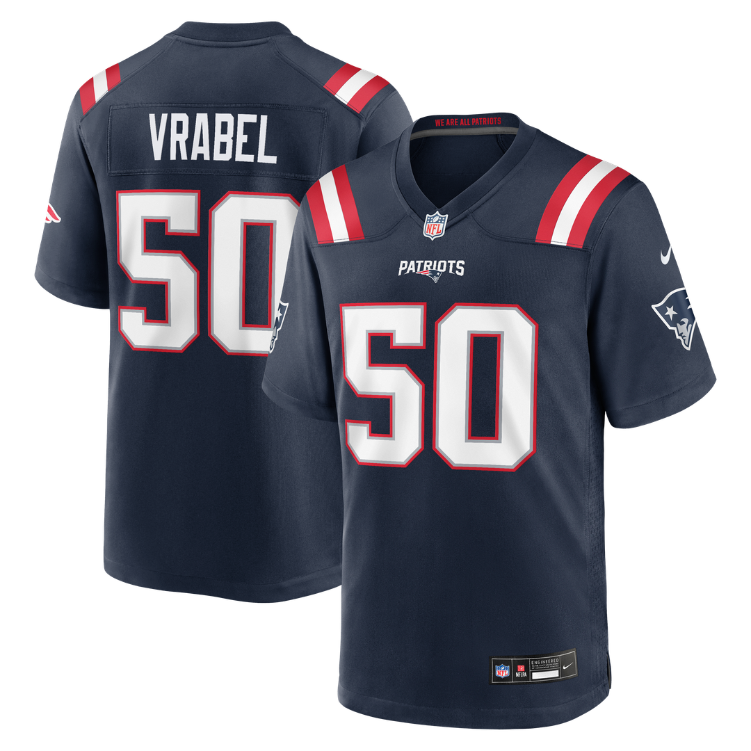 New England Patriots Mike Vrabel Nike White Retired Game Jersey