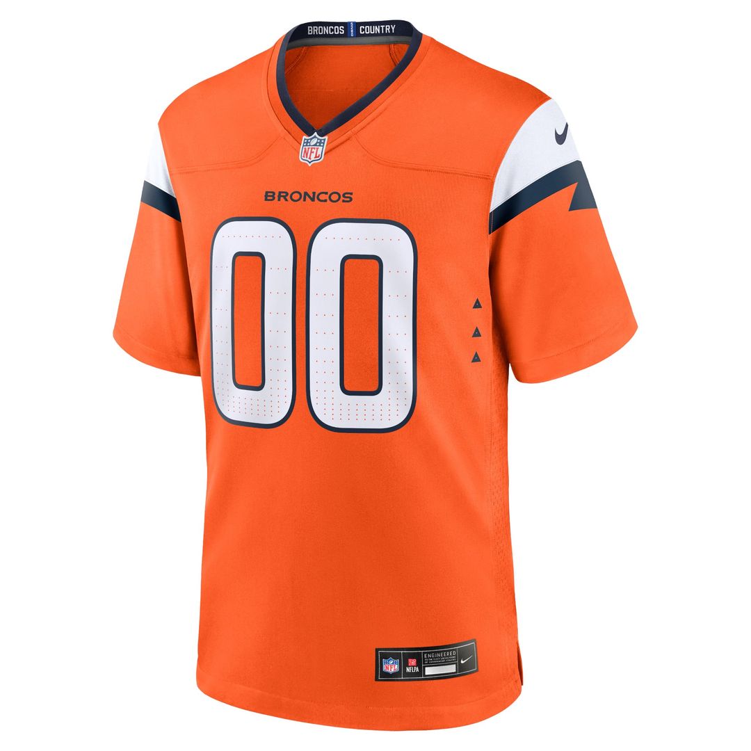 Denver Broncos Nike Orange Team Custom Jersey