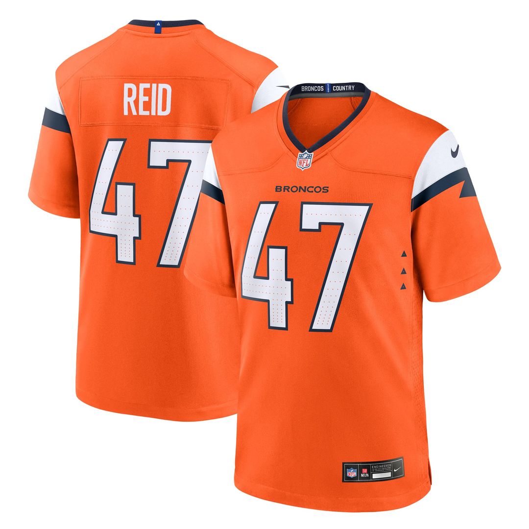 Denver Broncos Karene Reid Nike Orange Game Jersey
