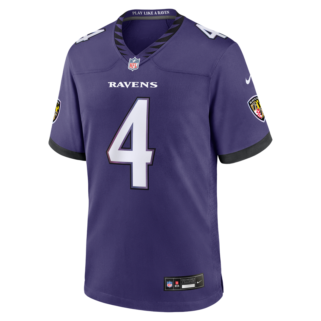 Baltimore Ravens Zay Flowers Nike Purple Game Jersey