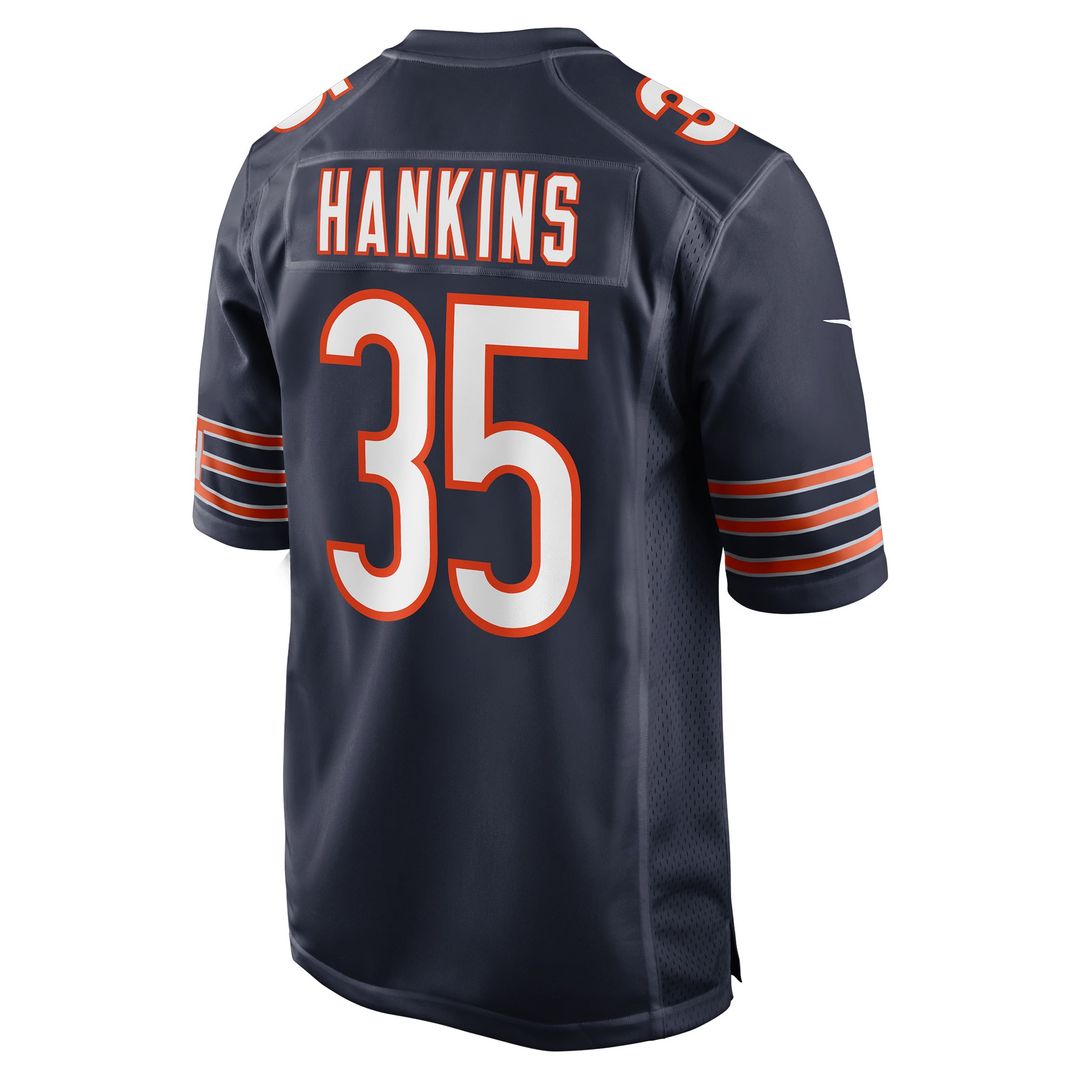 Chicago Bears Deion Hankins Nike Navy Game Jersey