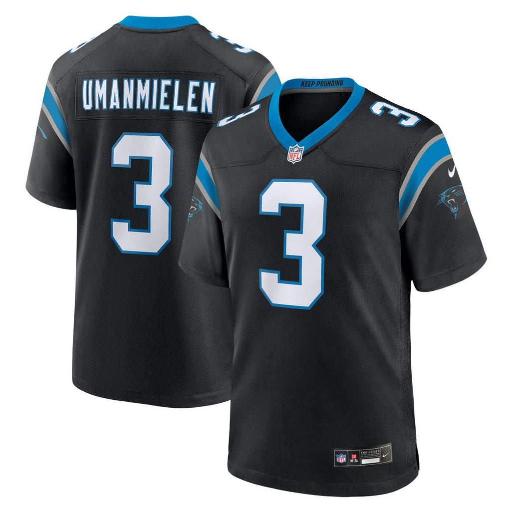 Carolina Panthers Princely Umanmielen Nike Black Game Jersey