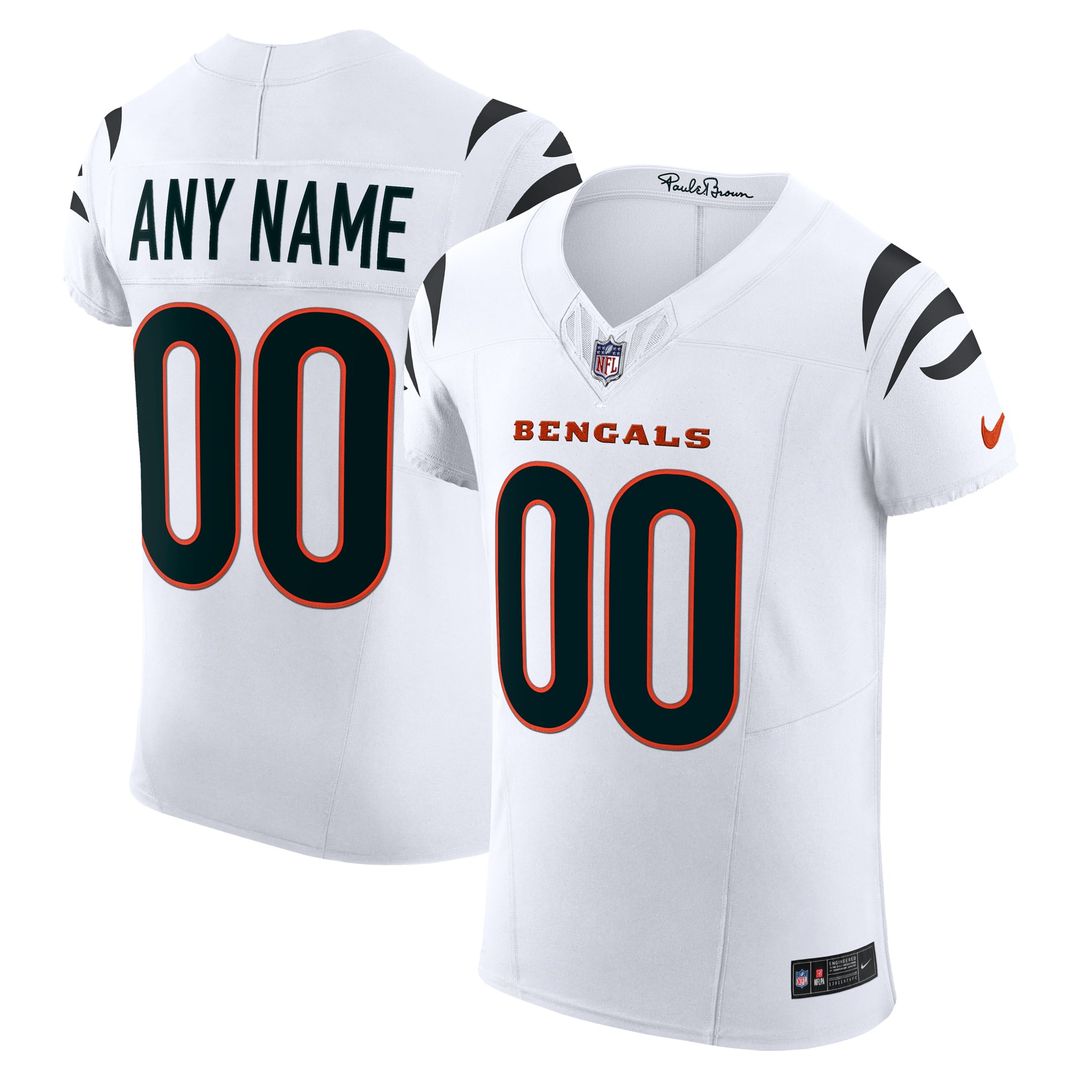 Cincinnati Bengals Nike White Vapor FUSE Elite Custom Jersey