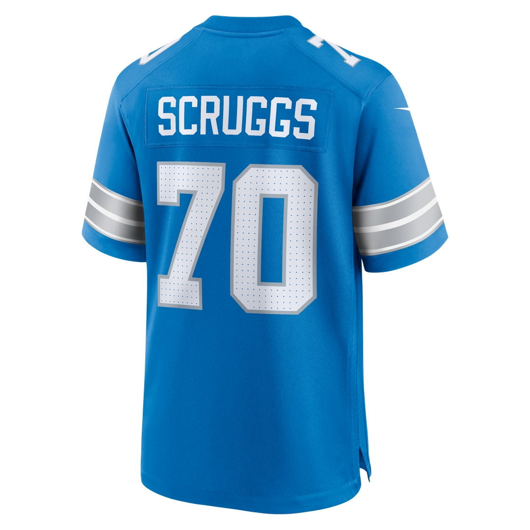 Detroit Lions Juice Scruggs Nike Blue Game Jersey