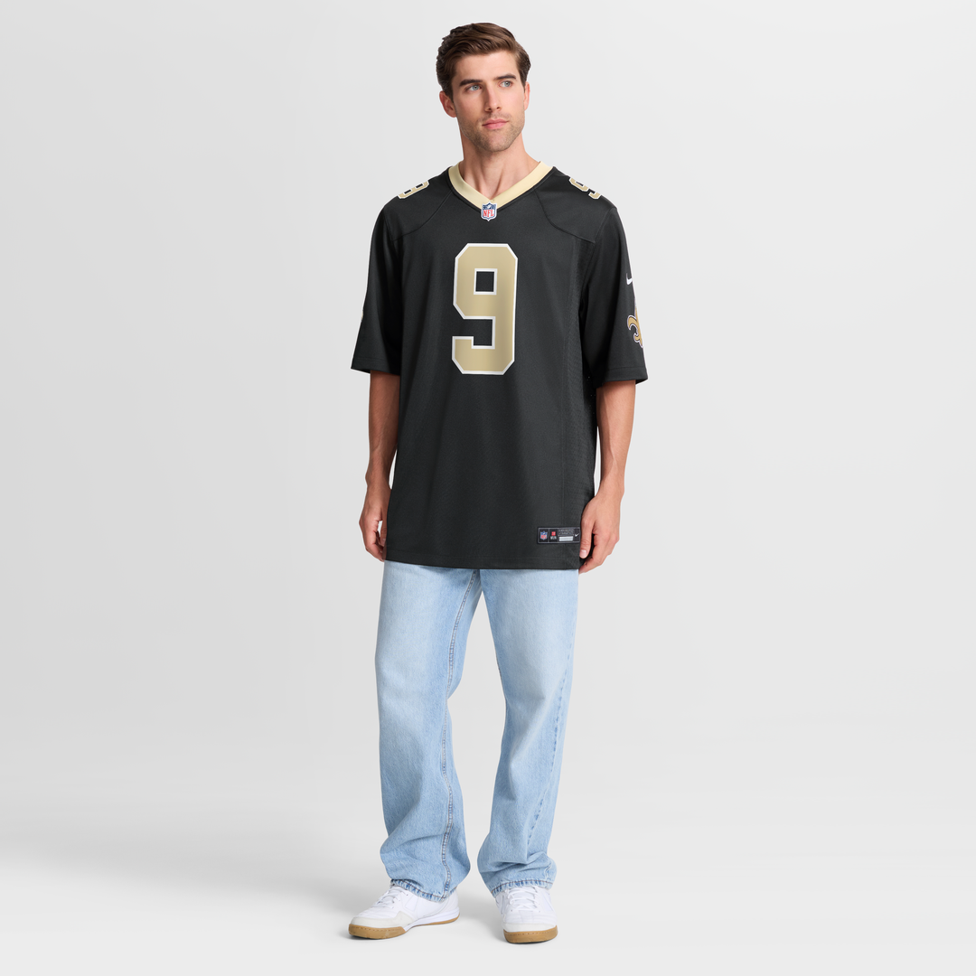 New Orleans Saints Drew Brees Nike Black Game Jersey