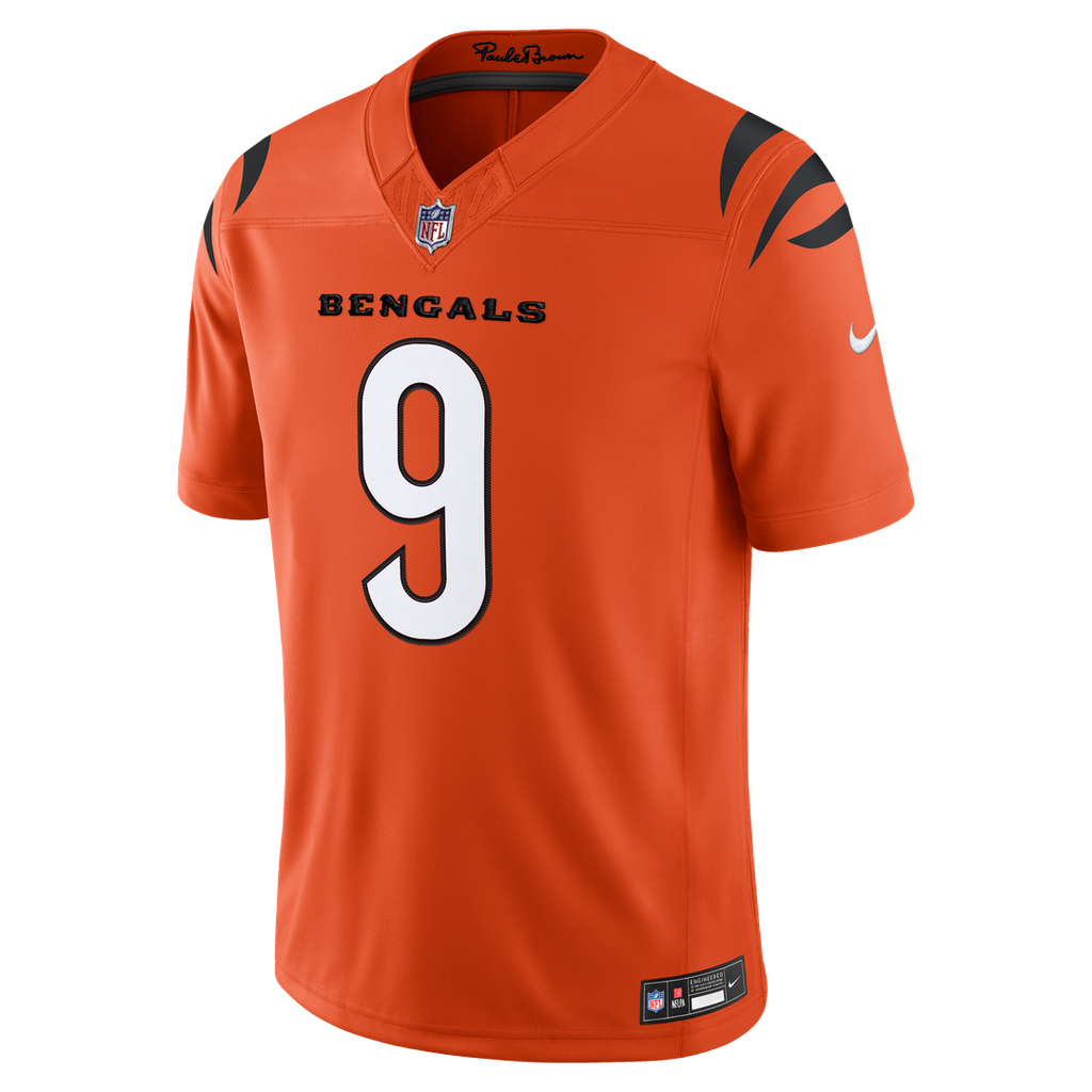 Cincinnati Bengals Joe Burrow Nike Black Team Vapor FUSE Stitched Limited Jersey