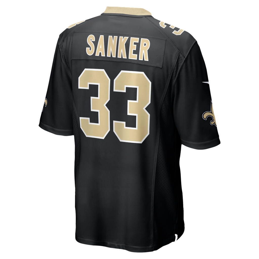 New Orleans Saints Jonas Sanker Nike Black Game Jersey