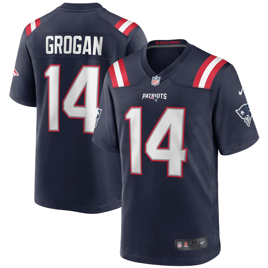 New England Patriots Steve Grogan Nike Navy Retired Player Game Jersey
