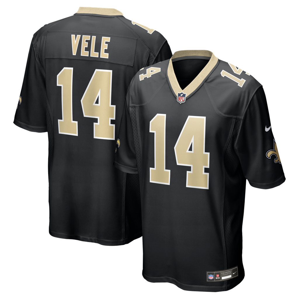 New Orleans Saints Devaughn Vele Nike Black Game Jersey