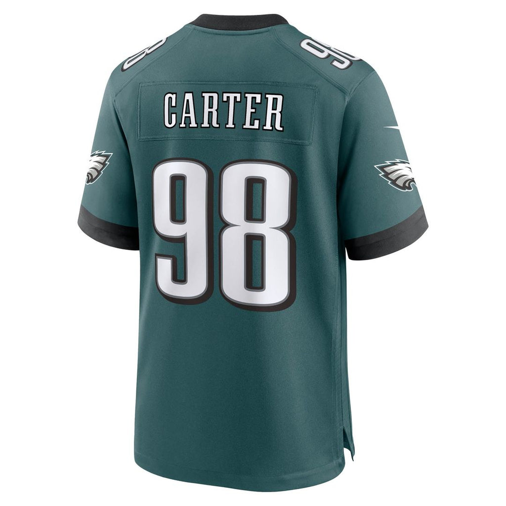 Philadelphia Eagles Jalen Carter Nike Midnight Green Game Jersey