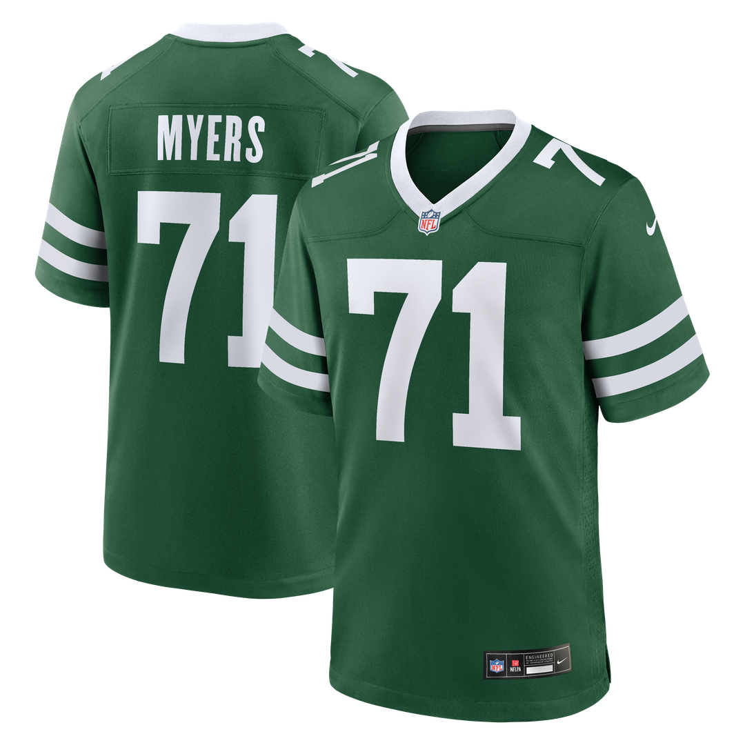 New York Jets Josh Myers Nike Legacy Green Game Jersey