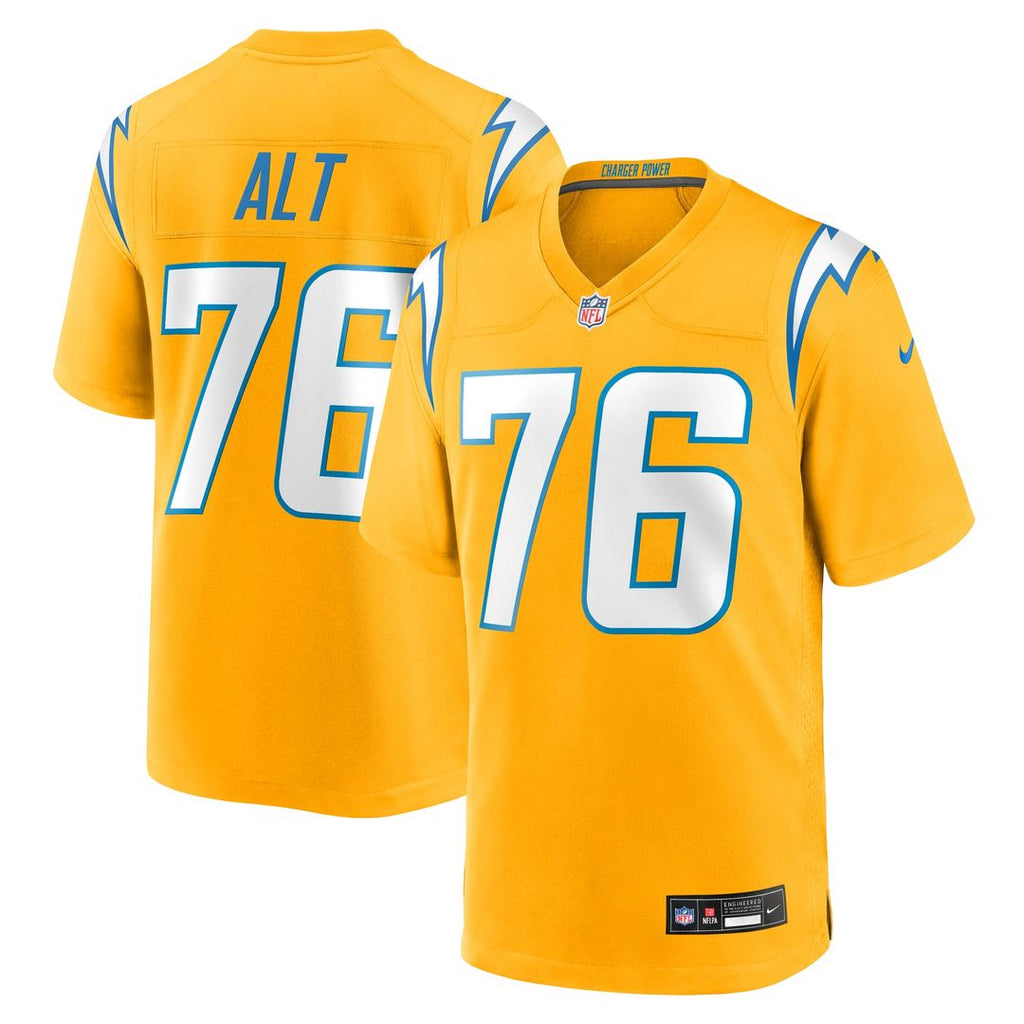Los Angeles Chargers Joe Alt Nike Gold Alternate Charger Power Game Jersey