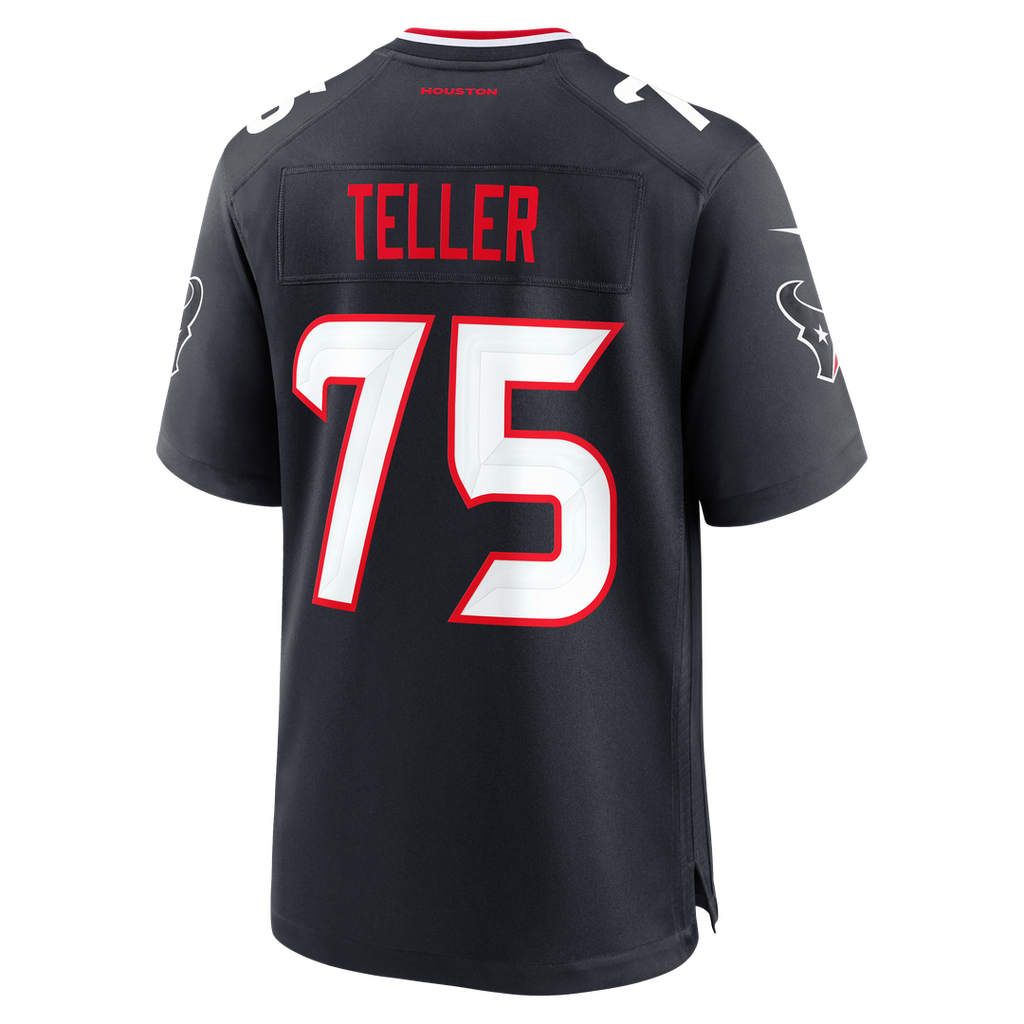 Houston Texans Wyatt Teller Nike Navy Game Jersey
