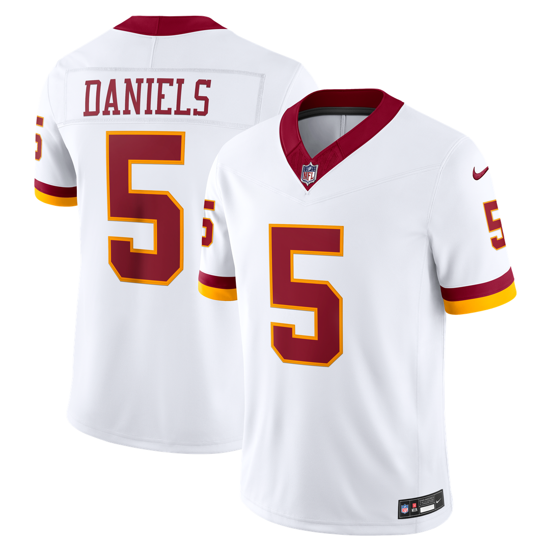 Washington Commanders Jayden Daniels Nike White Vapor FUSE Stitched Limited Jersey