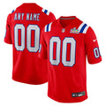 New England Patriots Nike Red Super Bowl LX Patch Custom Jersey