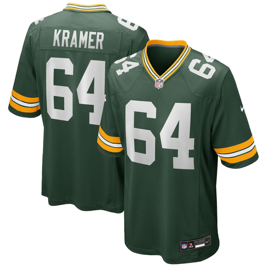 Green Bay Packers Jerry Kramer Nike Green Retired Player Game Jersey