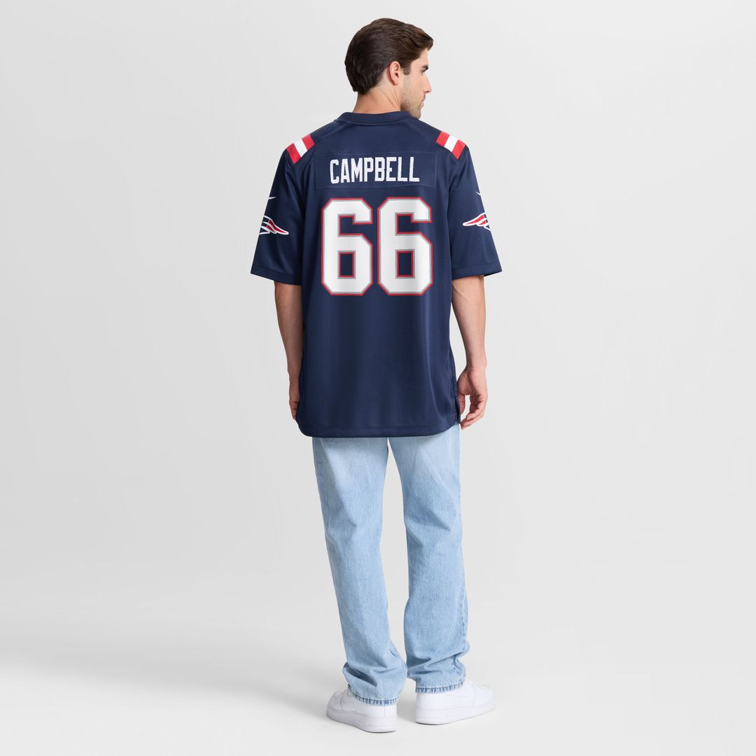 New England Patriots Will Campbell Nike Navy Game Jersey