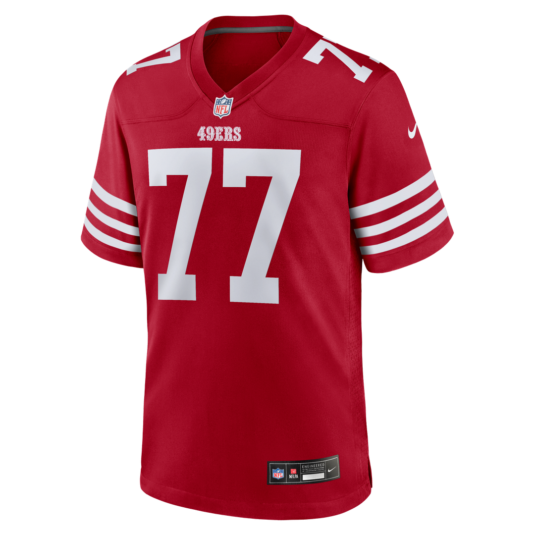 San Francisco 49ers Dominick Puni Nike Scarlet Game Jersey