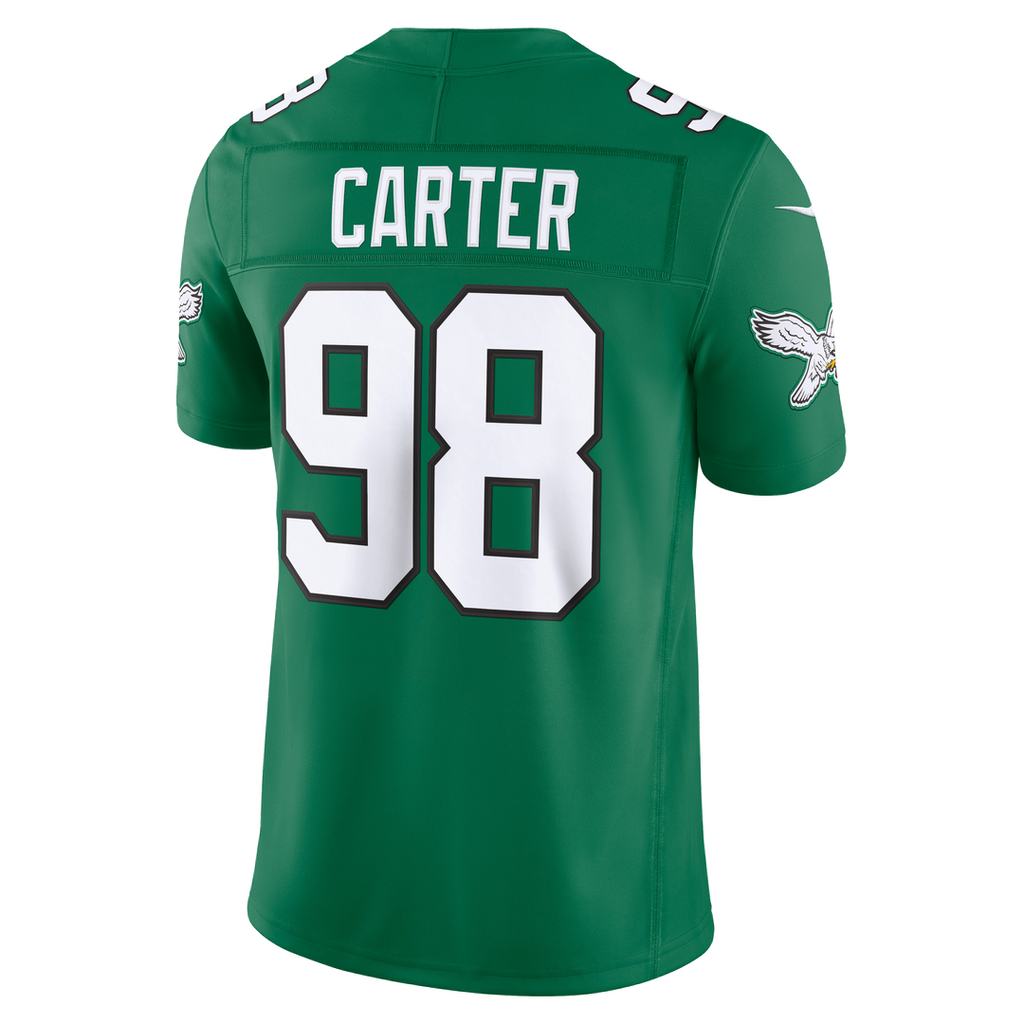 Philadelphia Eagles Jalen Carter Nike Midnight Green Team Vapor FUSE Stitched Limited Jersey