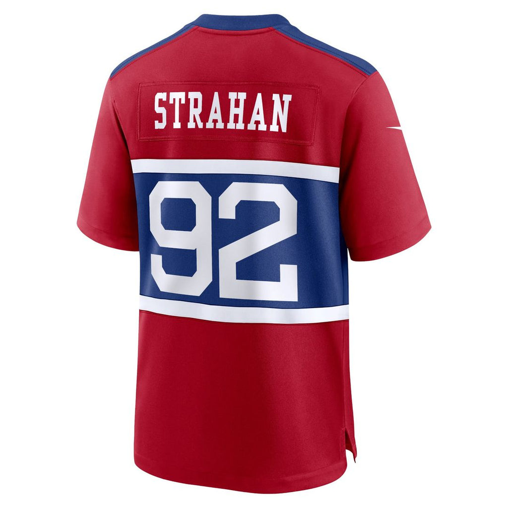 New York Giants Michael Strahan Nike Century Red Alternate Retired Game Jersey