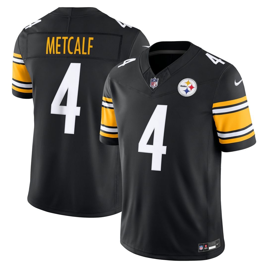 Pittsburgh Steelers DK Metcalf Nike Black Team Vapor FUSE Stitched Limited Jersey