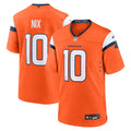 Denver Broncos Bo Nix Nike Orange Game Jersey