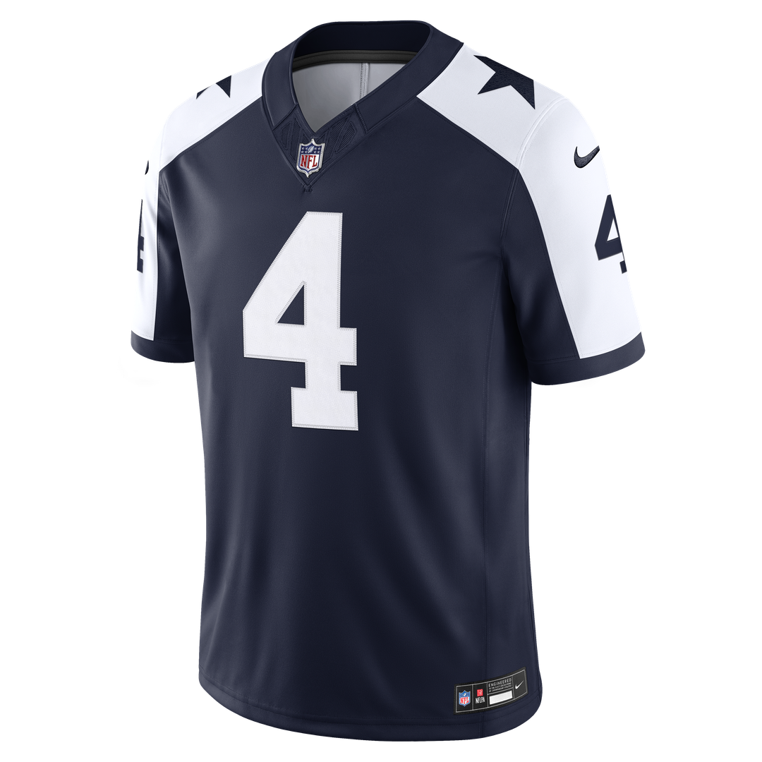 Dallas Cowboys Dak Prescott Nike Navy Alternate Vapor FUSE Stitched Limited Jersey