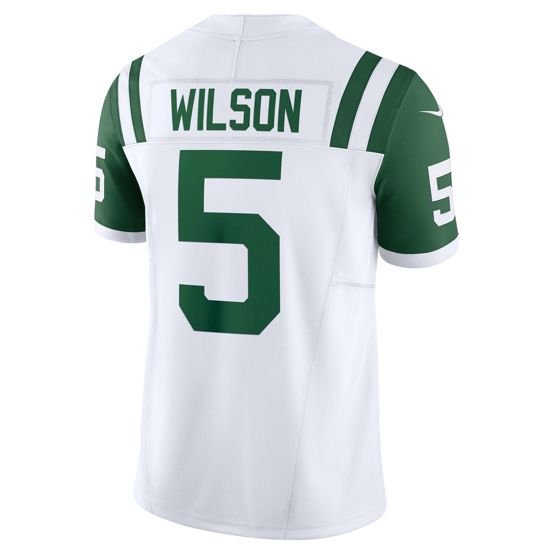 New York Jets Garrett Wilson Nike White Classic Alternate Vapor FUSE Limited Jersey
