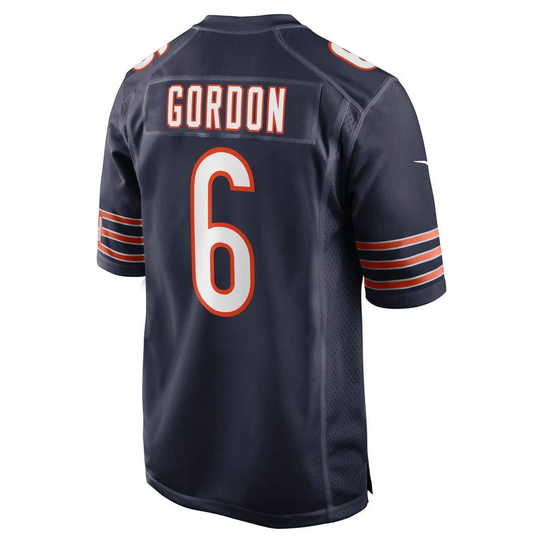 Chicago Bears Kyler Gordon Nike Navy Game Jersey