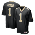 New Orleans Saints Number 1 Groom Nike Black Game Jersey