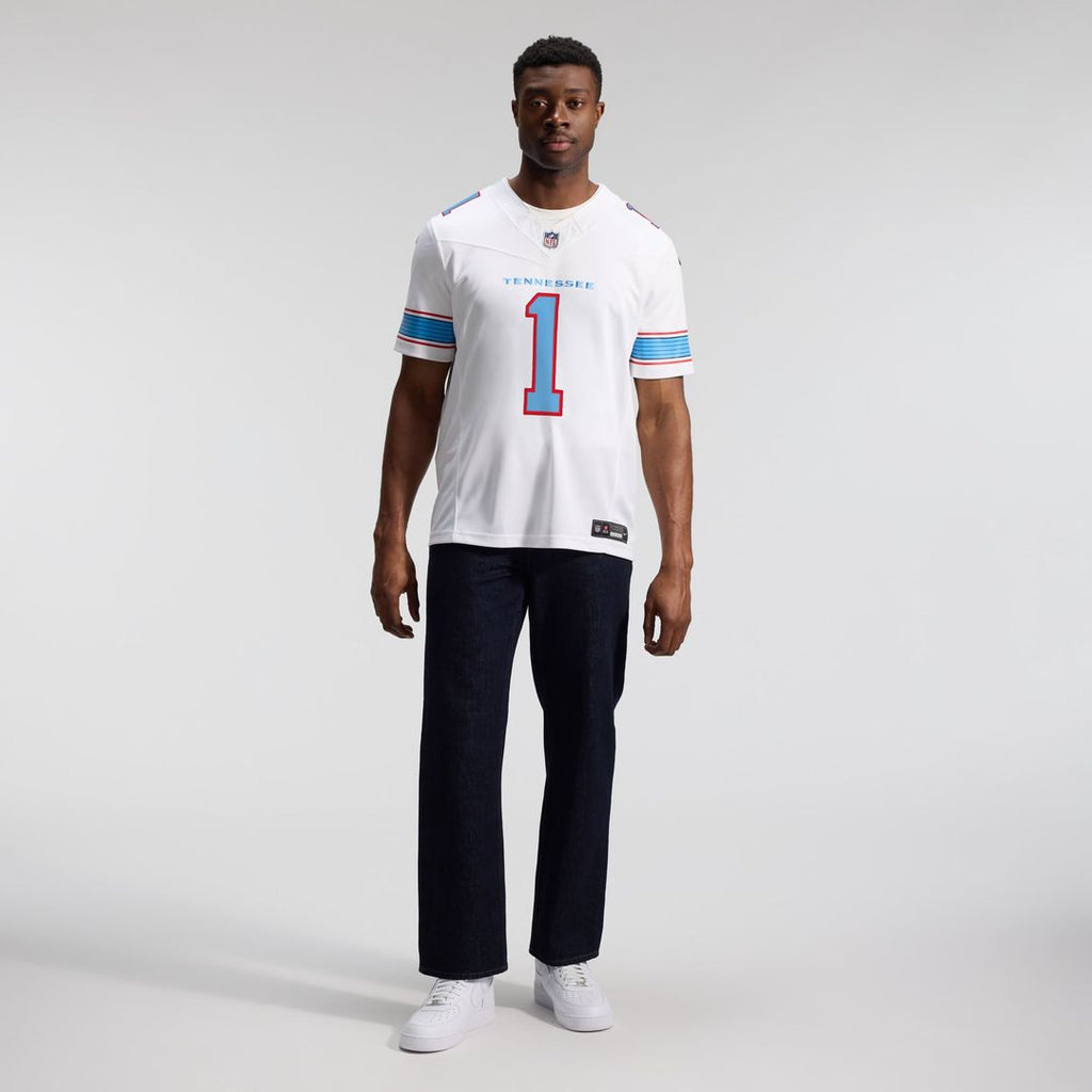 Tennessee Titans Cameron Ward Nike Light Blue Team Vapor FUSE Stitched Limited Jersey