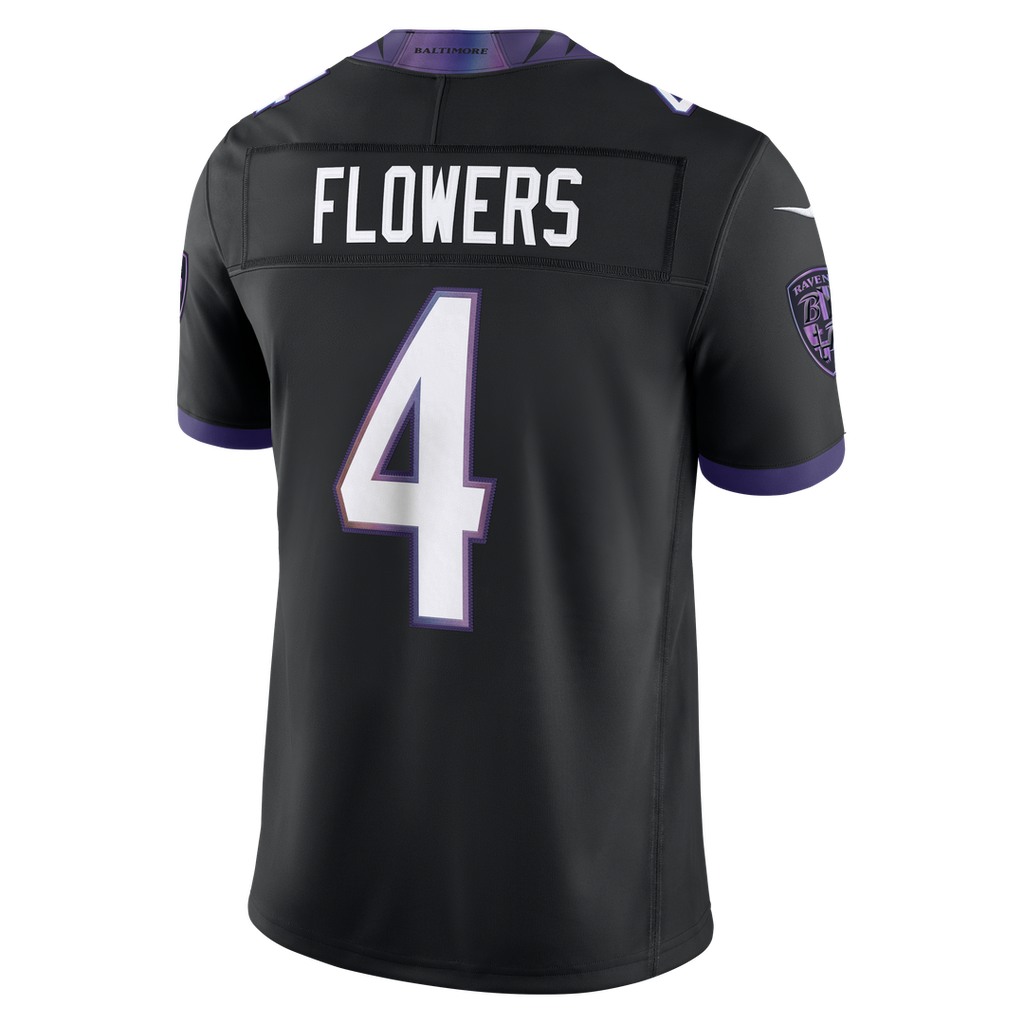 Baltimore Ravens Zay Flowers Nike Black Alternate Alternate Vapor FUSE Stitched Limited Jersey