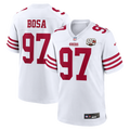 San Francisco 49ers Nick Bosa Nike White 80th Anniversary Game Jersey