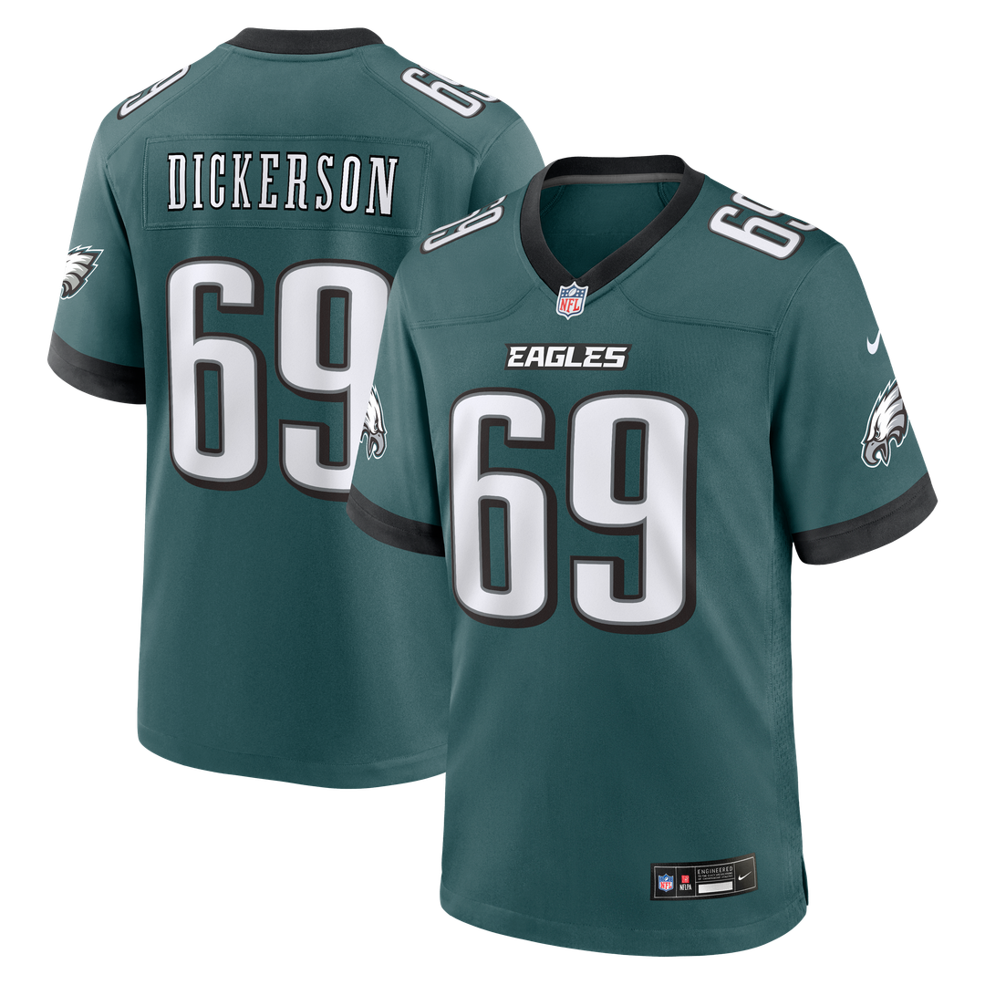 Philadelphia Eagles Landon Dickerson Nike Midnight Green Game Jersey