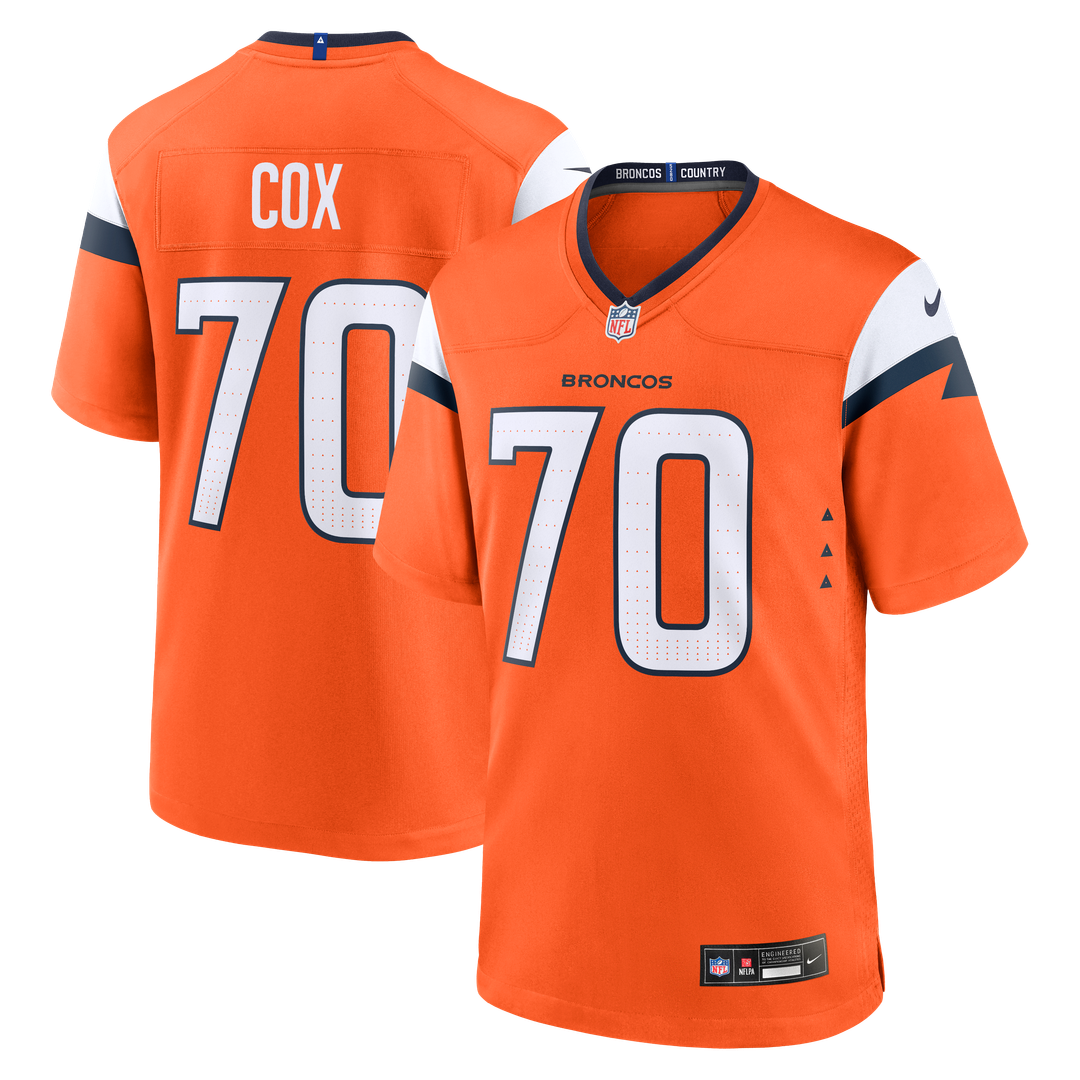Denver Broncos Marques Cox Nike Orange Game Jersey