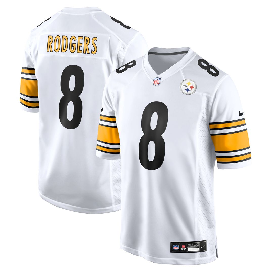 Pittsburgh Steelers Aaron Rodgers Nike White Game Jersey