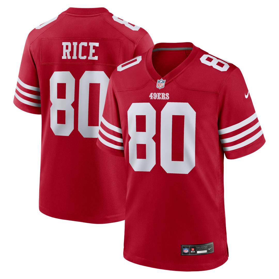 San Francisco 49ers Jerry Rice Nike Scarlet Retired Team Game Jersey