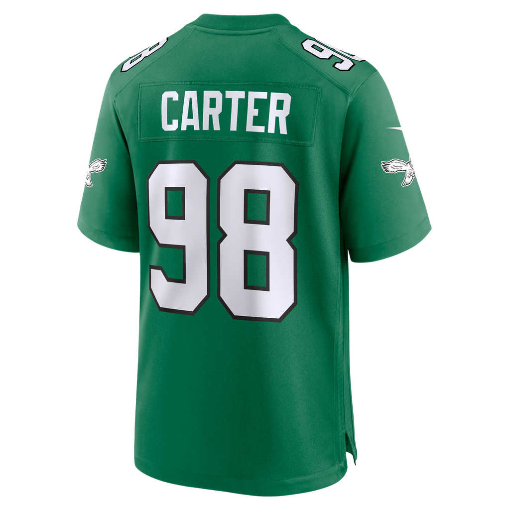 Philadelphia Eagles Jalen Carter Nike Midnight Green Game Jersey