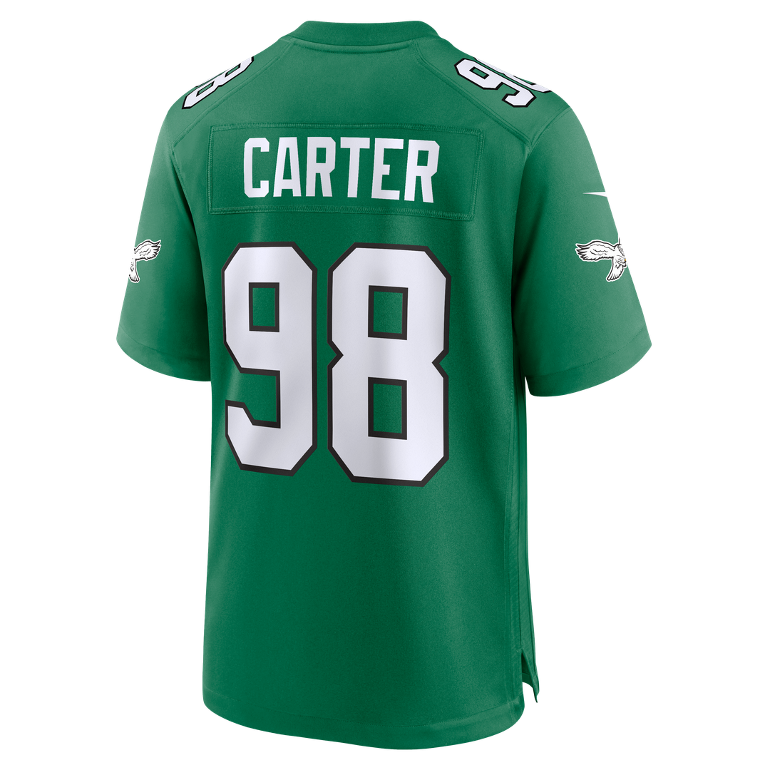 Philadelphia Eagles Jalen Carter Nike Midnight Green Game Jersey