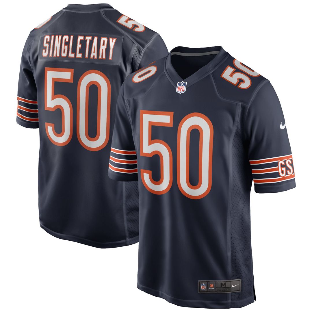 Chicago Bears Mike Singletary Nike Navy Retired Player Game Jersey