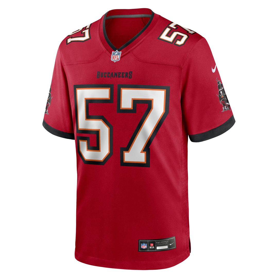 Tampa Bay Buccaneers John Bullock Nike Red Game Jersey