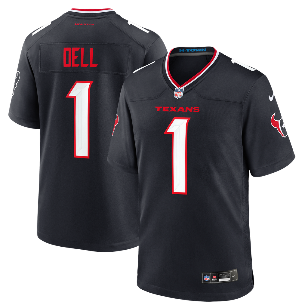 Houston Texans Tank Dell Nike Navy Game Jersey