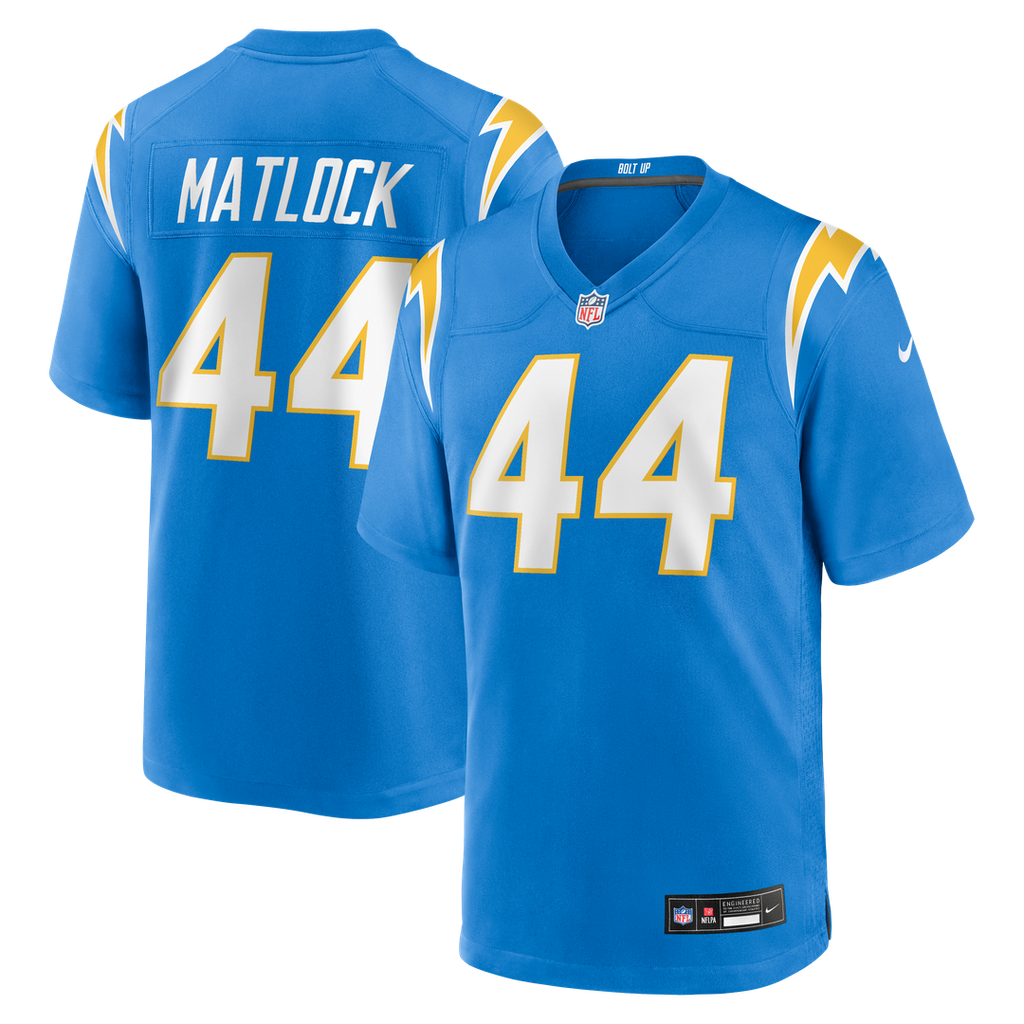 Los Angeles Chargers Scott Matlock Nike Powder Blue Game Jersey