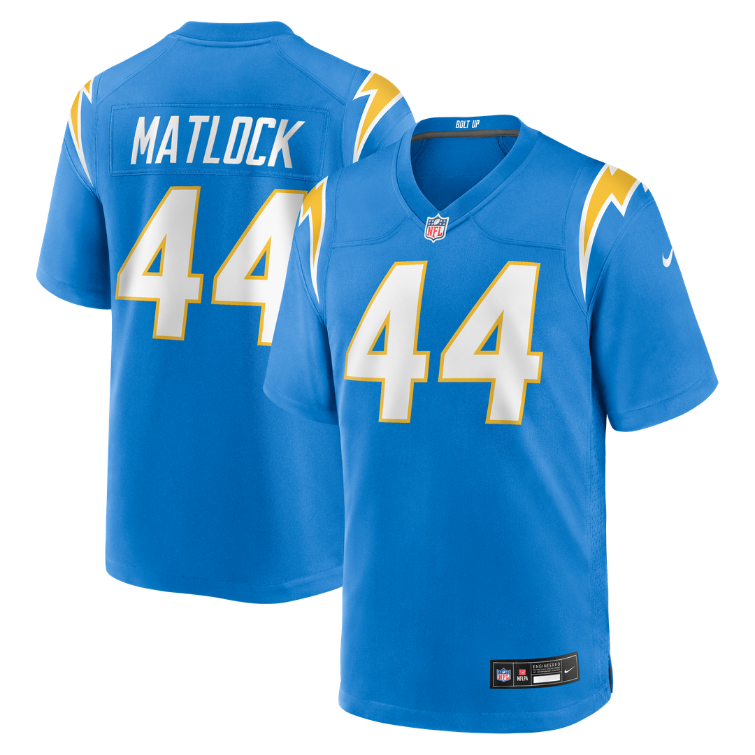 Los Angeles Chargers Scott Matlock Nike Powder Blue Game Jersey