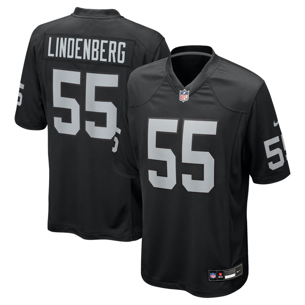 Las Vegas Raiders Cody Lindenberg Nike Black Game Jersey