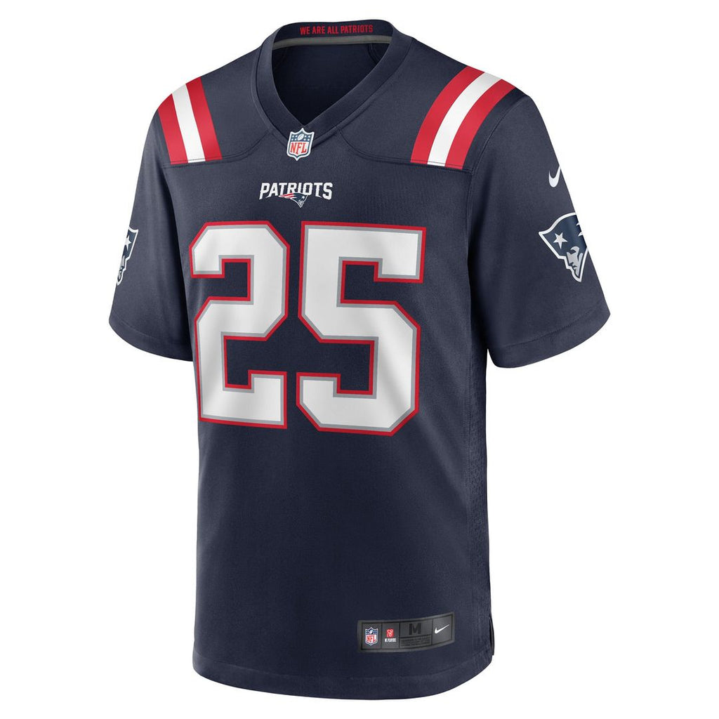 New England Patriots Marcus Jones Nike Navy Game Jersey